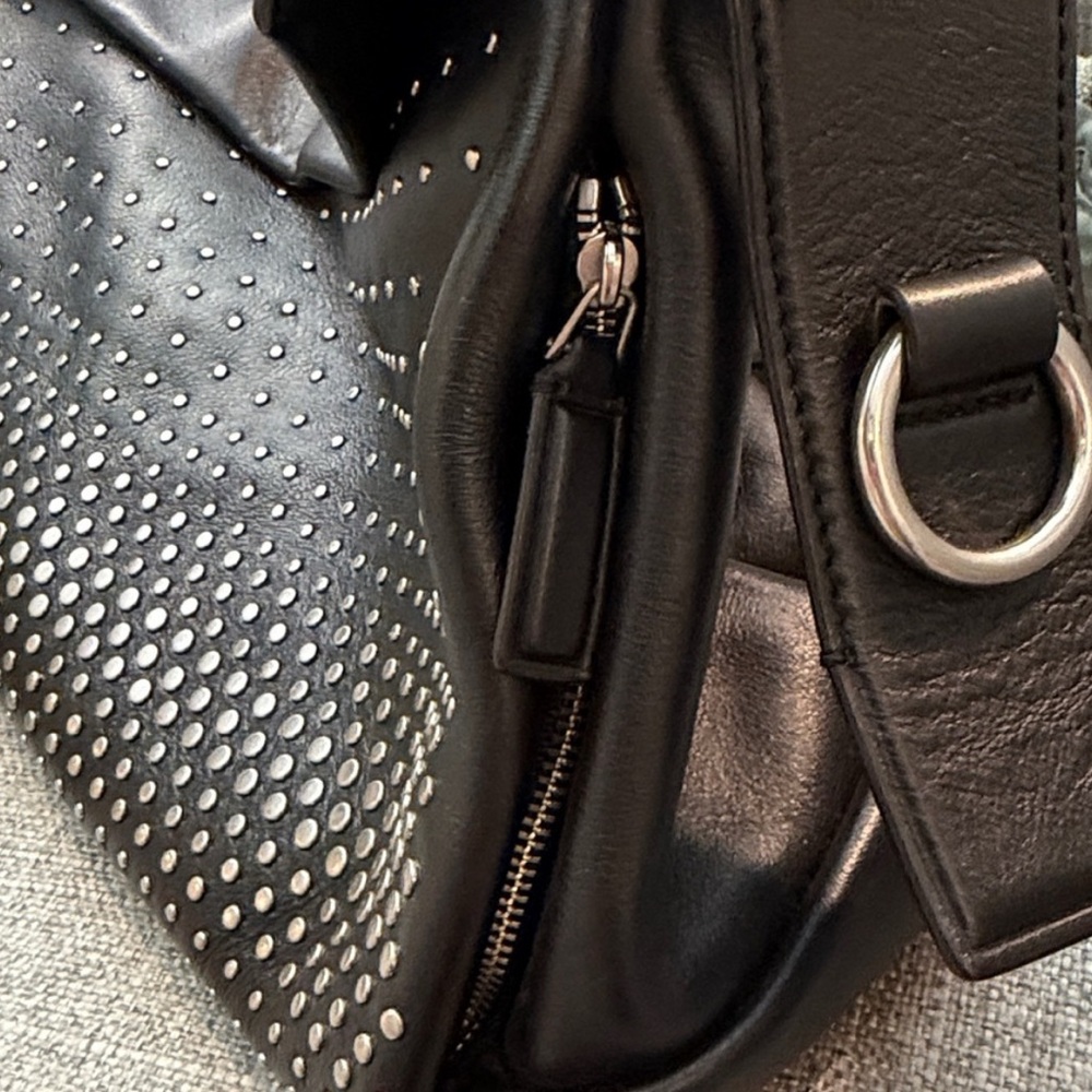 Marc by Marc Jacobs Workwear Elegant Black Studded Shoulder hobo Bag leather - Picture 8 of 15